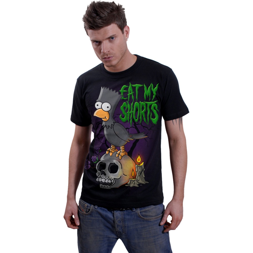 Spiral The Simpsons - Bart Raven Unisex T-shirt - Zwart